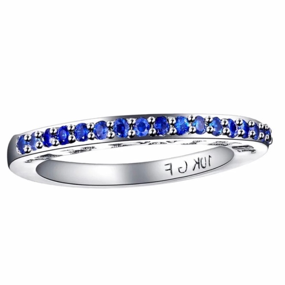 ✨✨Blue Sapphire Lab Band Ring✨✨ - Picture 3 of 3